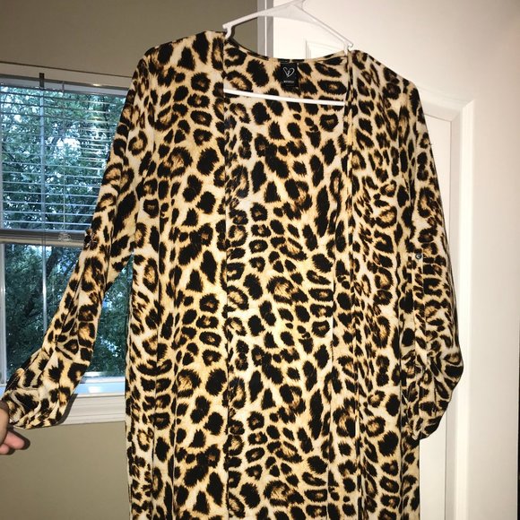 Animal Print Long Kimono - Picture 3 of 5